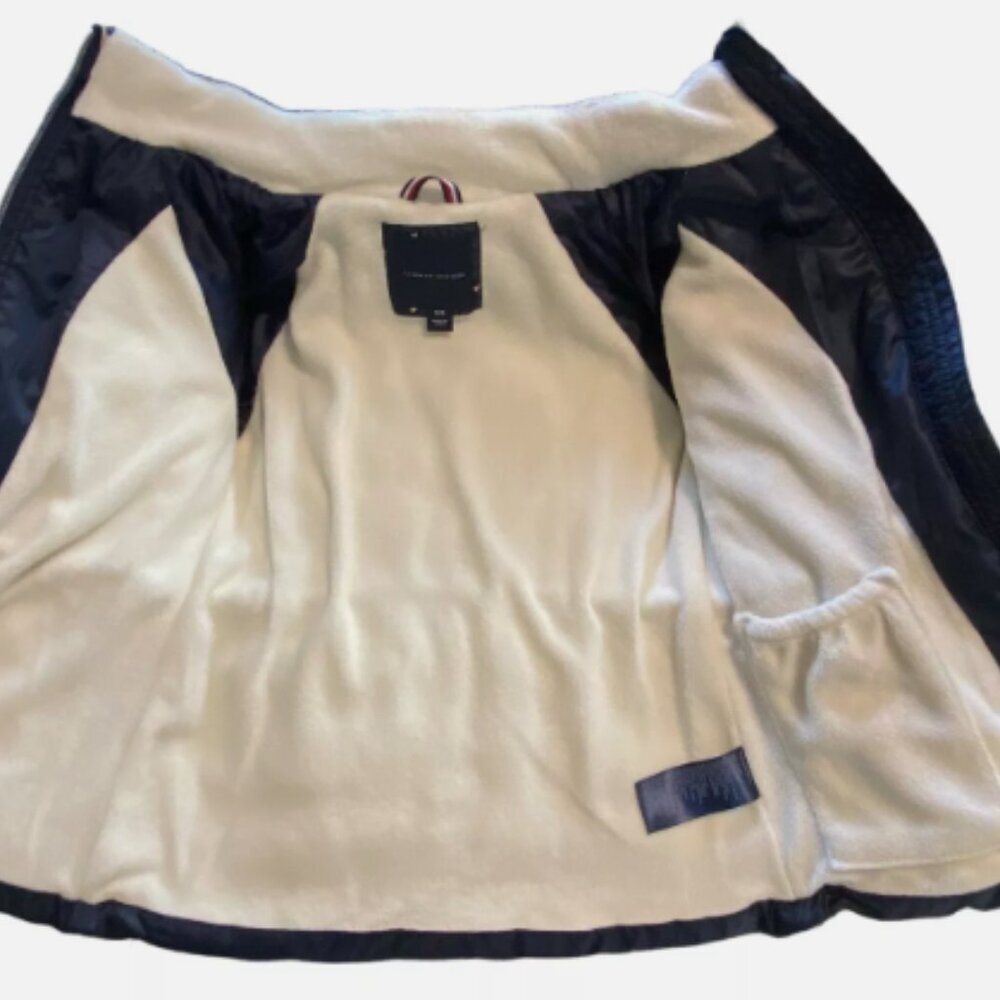 Tommy Hilfiger Girls' Long Length Heavyweight Puffer Jacket with Polar Fleece - Picture 4 of 6